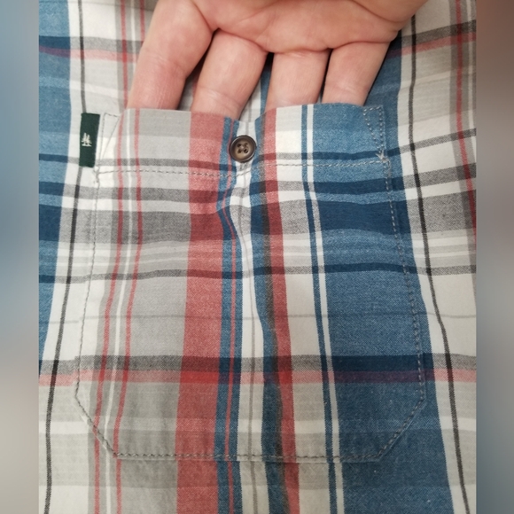 G.H Bass & Co. Mens Size XL Button down Shirt Blue, red and grey. - Picture 3 of 6